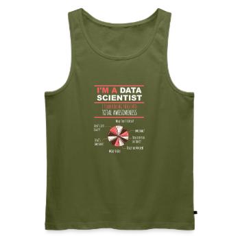 I’m a Data Scientist Boring Info into Awesomeness - Männer Premium Bio Tank Top - Khaki - Vorne - Michal (187cm)