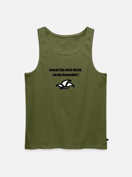 Karnevalist - Männer Premium Bio Tank Top - Khaki