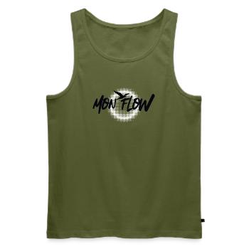 Mon Flow – Freedom & Flow in a modern design - Men's Premium Organic Tank Top - khaki - Front - Michal (187cm)