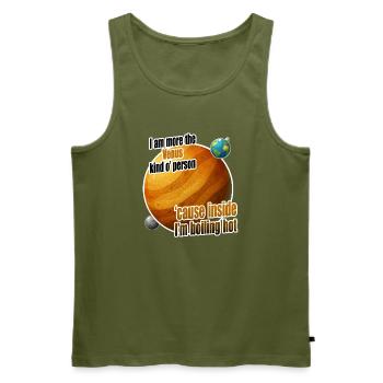 I am more the Venus kind o' person - Men's Premium Organic Tank Top - khaki - Front - Michal (187cm)