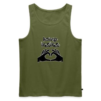 Bonus Mama  - Männer Premium Bio Tank Top - Khaki - Vorne - Michal (187cm)