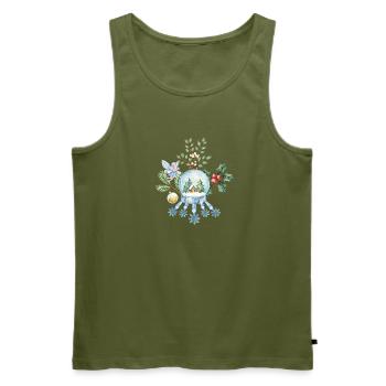 Verzauberter Weihnachtsball - Männer Premium Bio Tank Top - Khaki - Vorne - Michal (187cm)