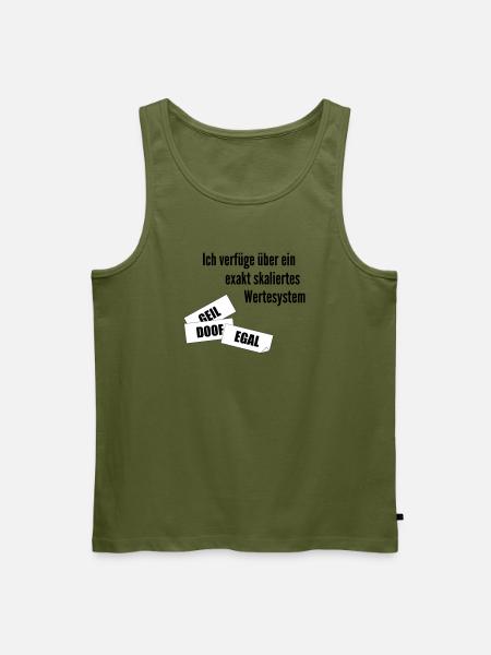 Werte - Männer Premium Bio Tank Top - Khaki