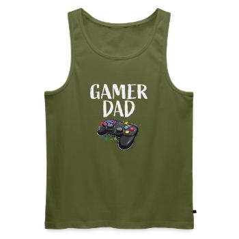 Gamer Dad - Männer Premium Bio Tank Top - Khaki - Vorne - Michal (187cm)