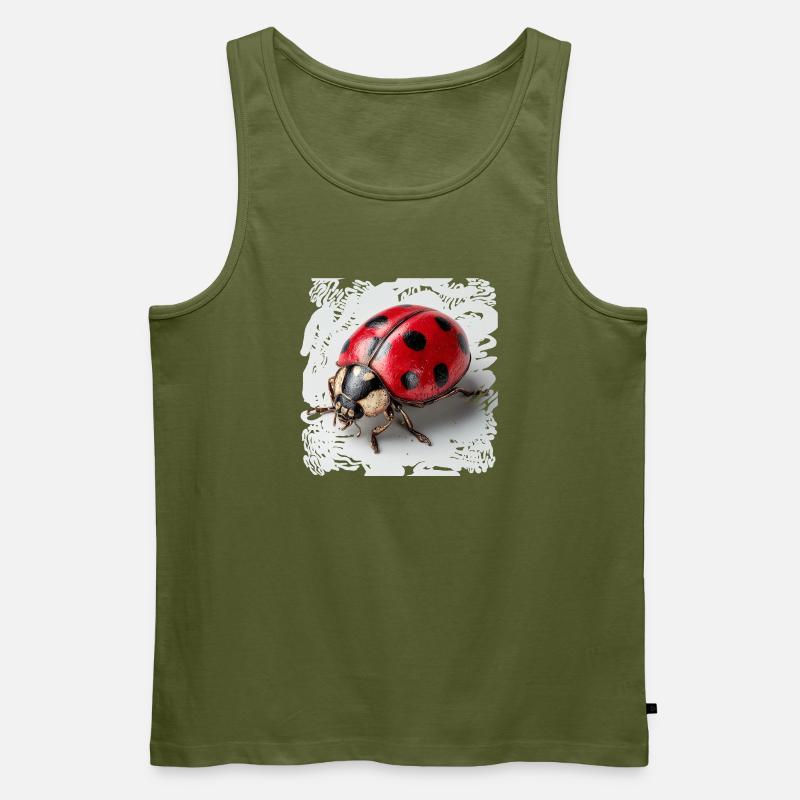 Marienkäfer schwarzRot - Männer Premium Bio Tank Top - Khaki