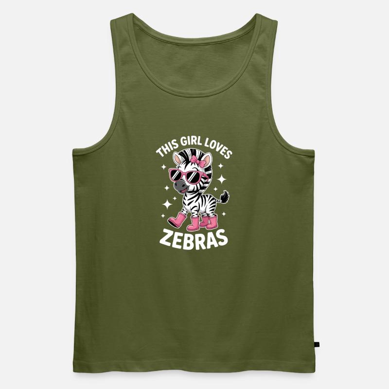 Zebra Spruch Lustiges Zebra Geschenk - Männer Premium Bio Tank Top - Khaki