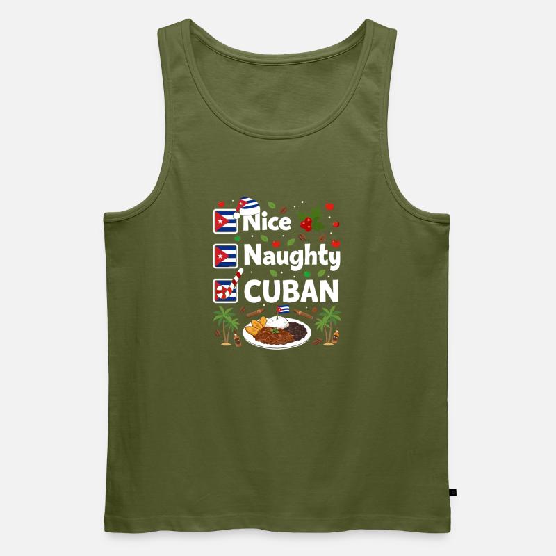 Nice Naughty Cuban - Männer Premium Bio Tank Top - Khaki
