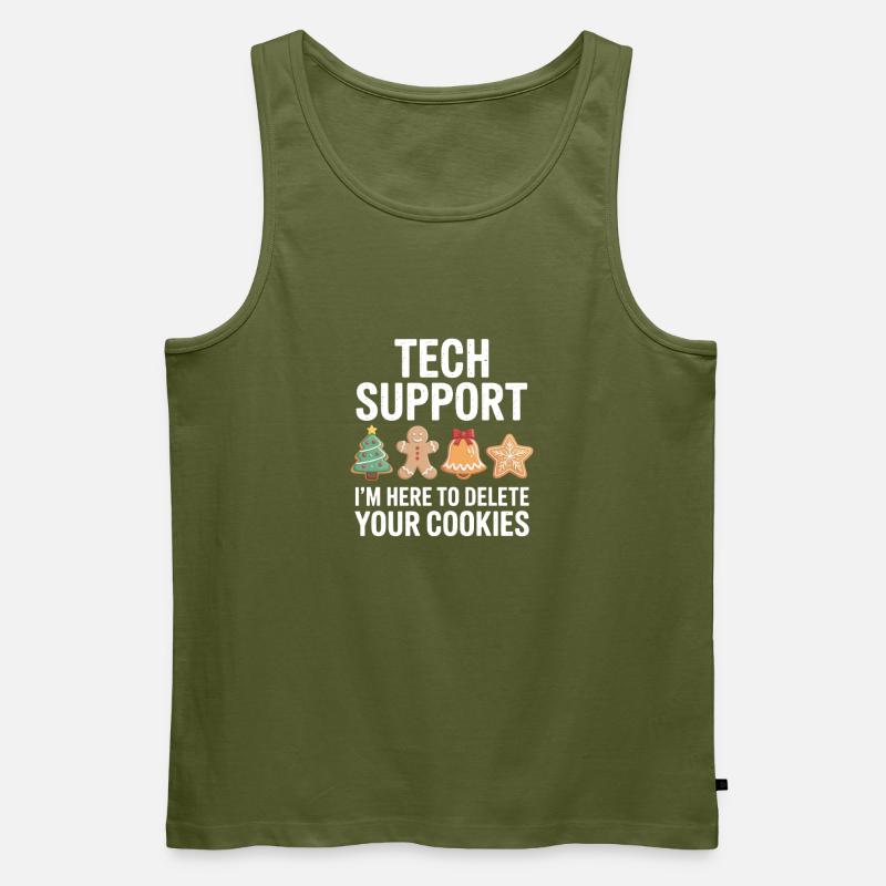 Tech Support Cookie Deletion - Men's Premium Organic Tank Top - khaki