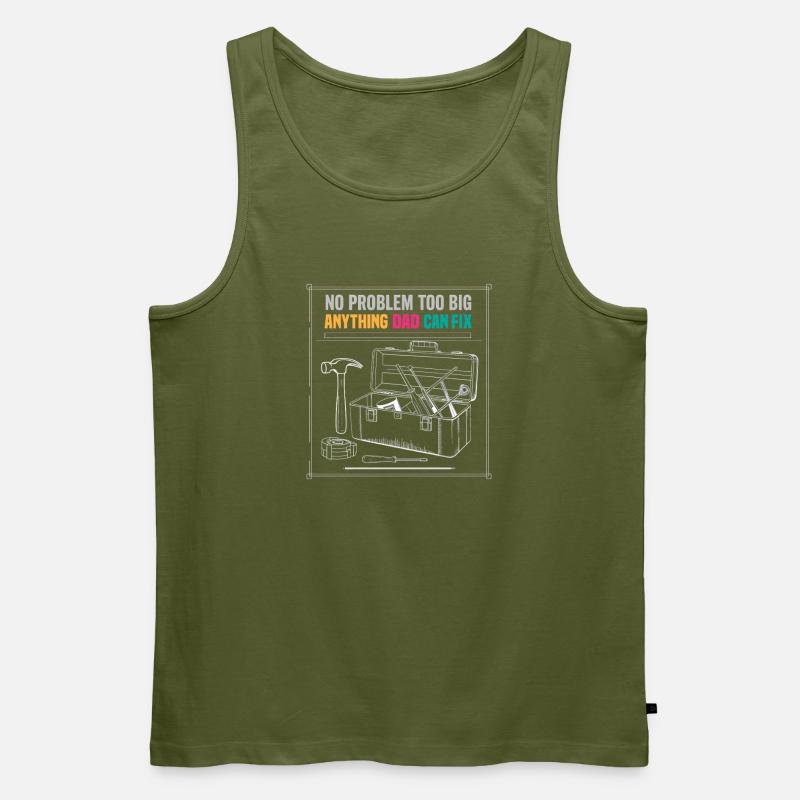 Dad Fix It Toolbox Grafik  - Männer Premium Bio Tank Top - Khaki