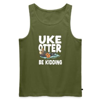 Hawaiian Ukulele Uke Otter Pun Uke - Männer Premium Bio Tank Top - Khaki - Vorne - Michal (187cm)