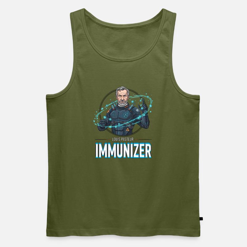 Pasteur Immunizer Armor - Men's Premium Organic Tank Top - khaki