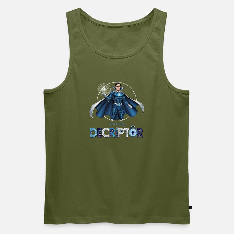 Hero Coder Decryptor - Men's Premium Organic Tank Top - khaki