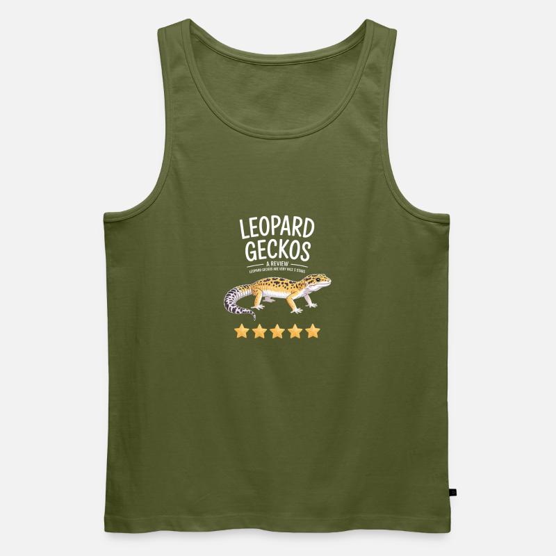 Leopardgeckos Bewertungsabzeichen - Männer Premium Bio Tank Top - Khaki