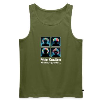 Costume is still being generated Cologne Carnival Carnival - Men's Premium Organic Tank Top - khaki - Front - Michal (187cm)