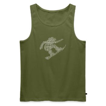 Snowboard Love to Dress Up for Women - Men's Premium Organic Tank Top - khaki - Front - Michal (187cm)