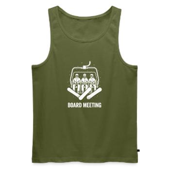 Vorstandssitzung Snowboard Sessellift Retro - Männer Premium Bio Tank Top - Khaki - Vorne - Michal (187cm)