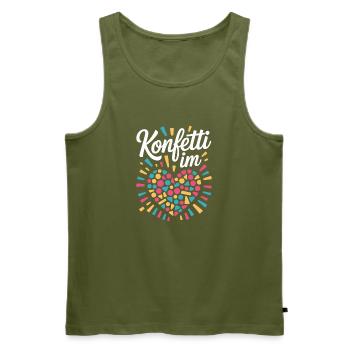 Confetti in the Heart Carnival Costume Women's Carnival - Men's Premium Organic Tank Top - khaki - Front - Michal (187cm)