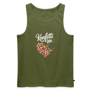 Confetti in the Heart Carnival Costume Women's Carnival - Men's Premium Organic Tank Top - khaki - Front - Michal (187cm)