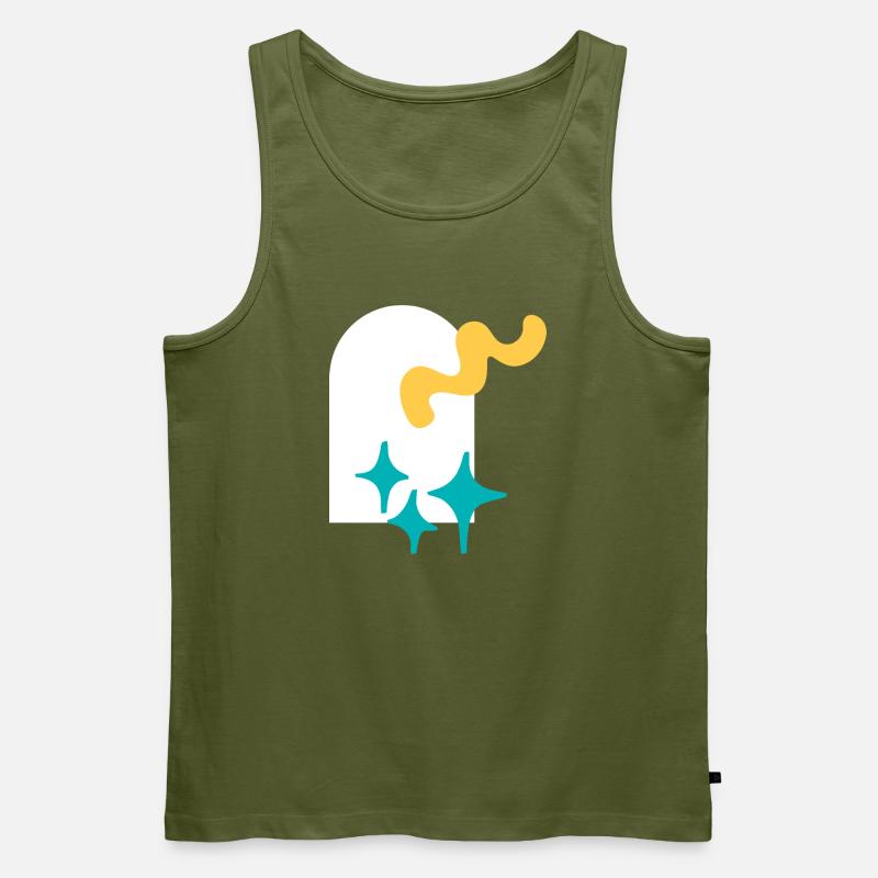 Funkelnde Formen Explosion - Männer Premium Bio Tank Top - Khaki