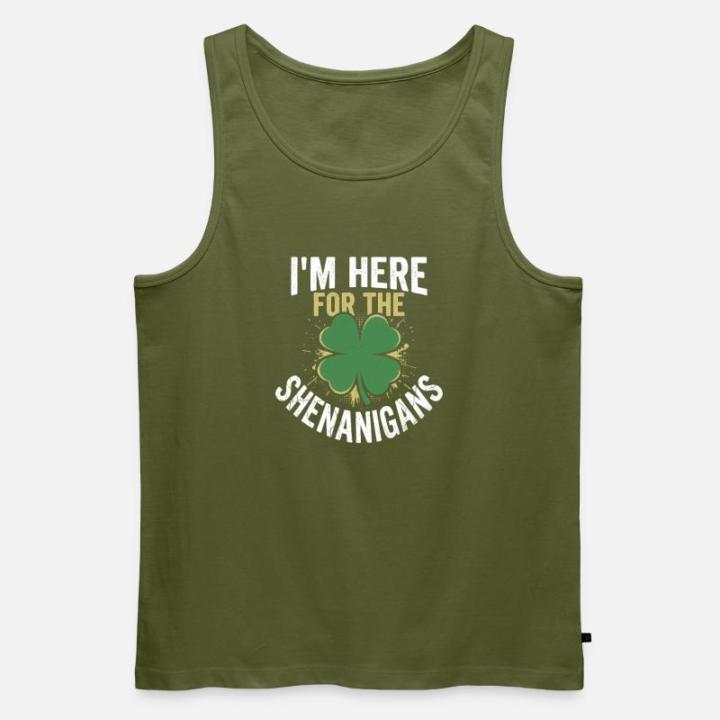 Shenanigans mit Kleeblatt - Männer Premium Bio Tank Top - Khaki