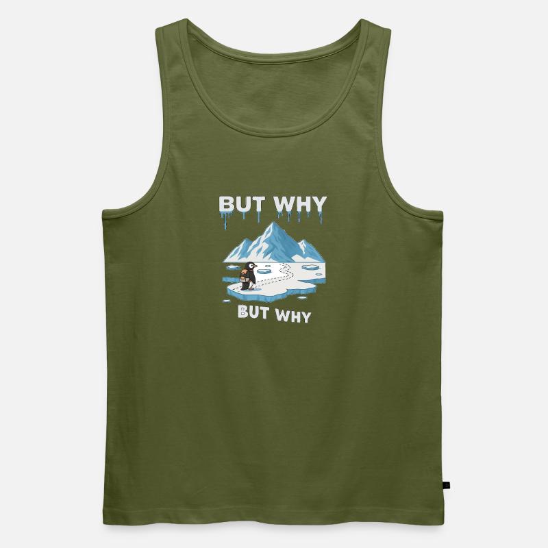 But why Penguin - Männer Premium Bio Tank Top - Khaki