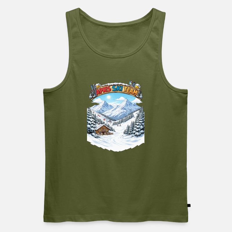 Après Ski Team Bergpanorama - Männer Premium Bio Tank Top - Khaki
