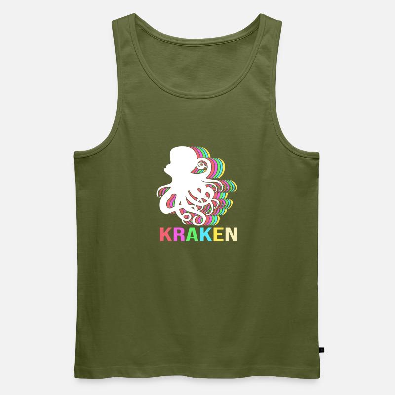 Octopus Octopus Octopus Octopus Octopus - Men's Premium Organic Tank Top - khaki