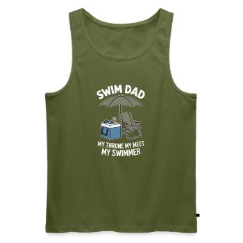 Schwimmen Sprüche Lustiges Schwimmen Geschenk - Männer Premium Bio Tank Top - Khaki - Vorne - Michal (187cm)