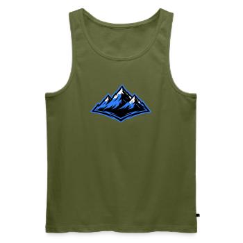 Berge Symbol Alpen - Männer Premium Bio Tank Top - Khaki - Vorne - Michal (187cm)