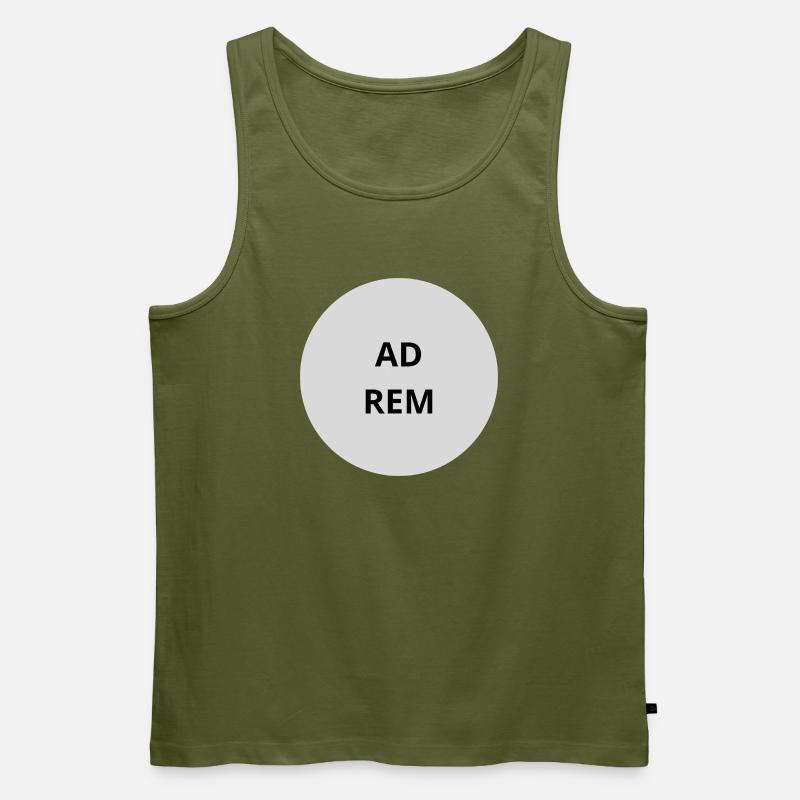 Text des Graukreis-Emblems - Männer Premium Bio Tank Top - Khaki