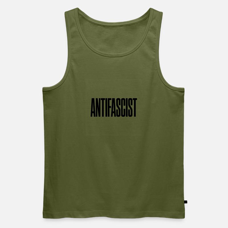 Antifaschist – Antifa Tee - Männer Premium Bio Tank Top - Khaki