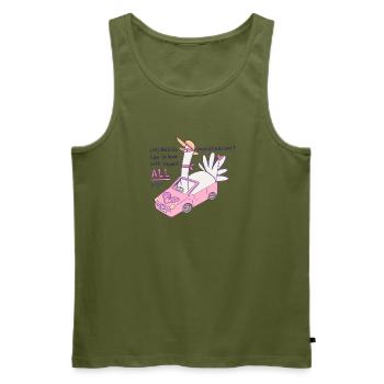 Who needs valentines day? - Männer Premium Bio Tank Top - Khaki - Vorne - Michal (187cm)