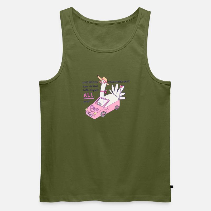 Who needs valentines day? - Männer Premium Bio Tank Top - Khaki
