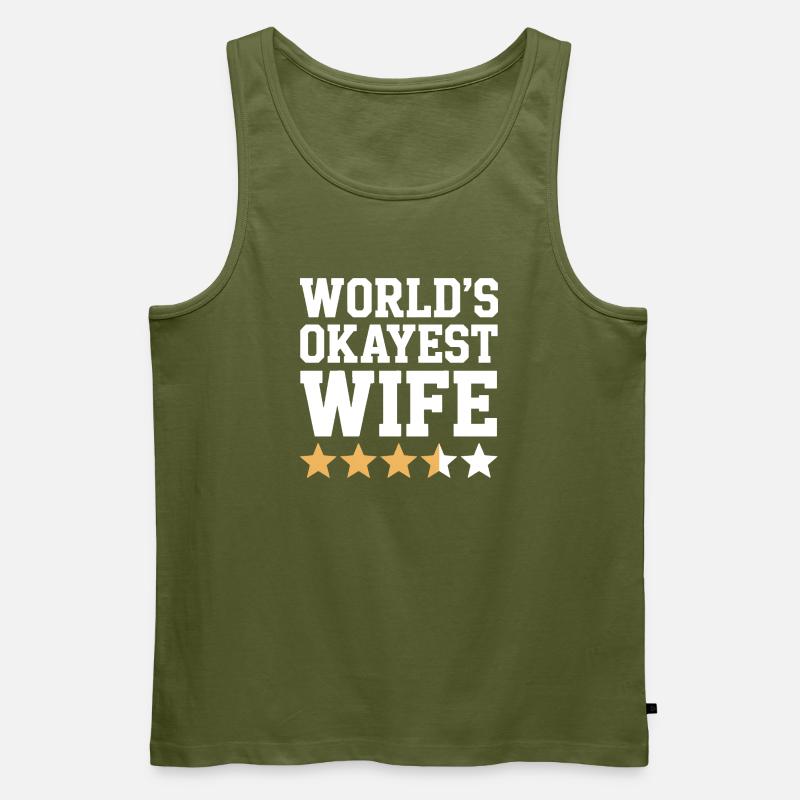 Die beste Ehefrau der Welt - Männer Premium Bio Tank Top - Khaki