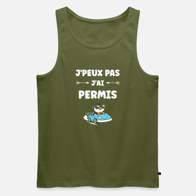 Führerschein-Humor - Männer Premium Bio Tank Top - Khaki