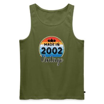 Vintage Geburtstagsgeschenk 2002 - Männer Premium Bio Tank Top - Khaki - Vorne - Michal (187cm)