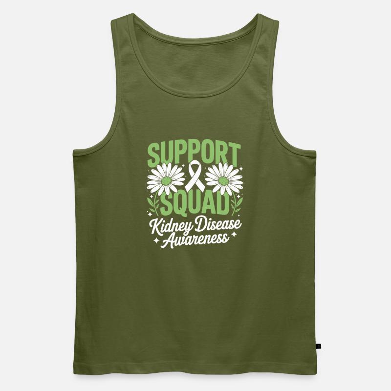 Nierenbewusstsein des Support Squad - Männer Premium Bio Tank Top - Khaki