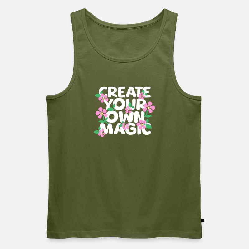 Erschaffe deine eigene Magie - Männer Premium Bio Tank Top - Khaki