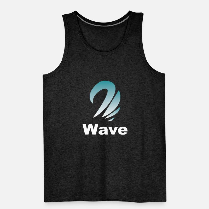 Wave Gradient Logo Design Men's Premium Organic Tank Top