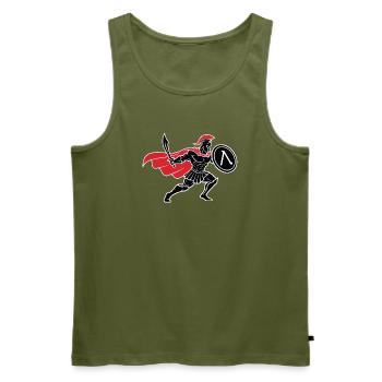 Spartan Black and Red Spartan Warrior Maskottchen - Männer Premium Bio Tank Top - Khaki - Vorne - Michal (187cm)