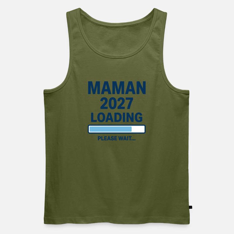 Design Mom 2027 Loading Schwangerschaft - Männer Premium Bio Tank Top - Khaki