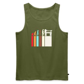 Locksmith Mechanic CNC Mechanical Engineering - Men's Premium Organic Tank Top - khaki - Front - Michal (187cm)