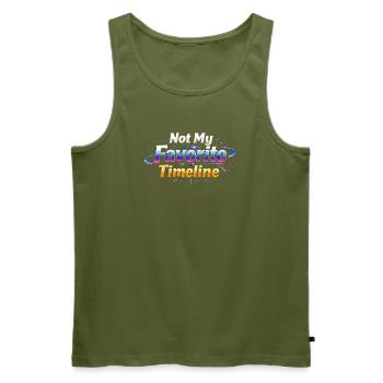 Sarkasmus ist nicht meine Lieblings-Timeline Lusti - Männer Premium Bio Tank Top - Khaki - Vorne - Michal (187cm)