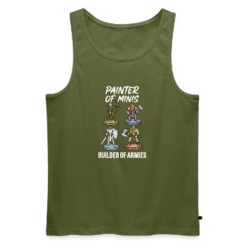 Painter of Minis: Builder of Armies - Männer Premium Bio Tank Top - Khaki - Vorne - Michal (187cm)