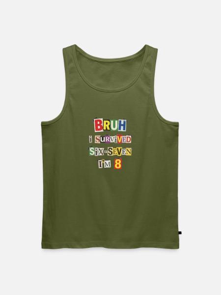 Bruh Überlebt 8 Meme-Collage - Männer Premium Bio Tank Top - Khaki