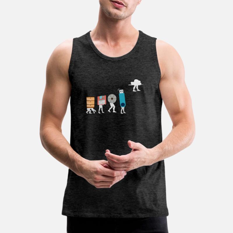 Cloud-Computing-Lustige Programmierer-Daten-KI-Software Männer Premium Bio Tank Top