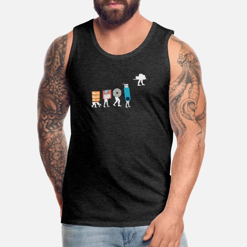 Cloud-Computing-Lustige Programmierer-Daten-KI-Software Männer Premium Bio Tank Top