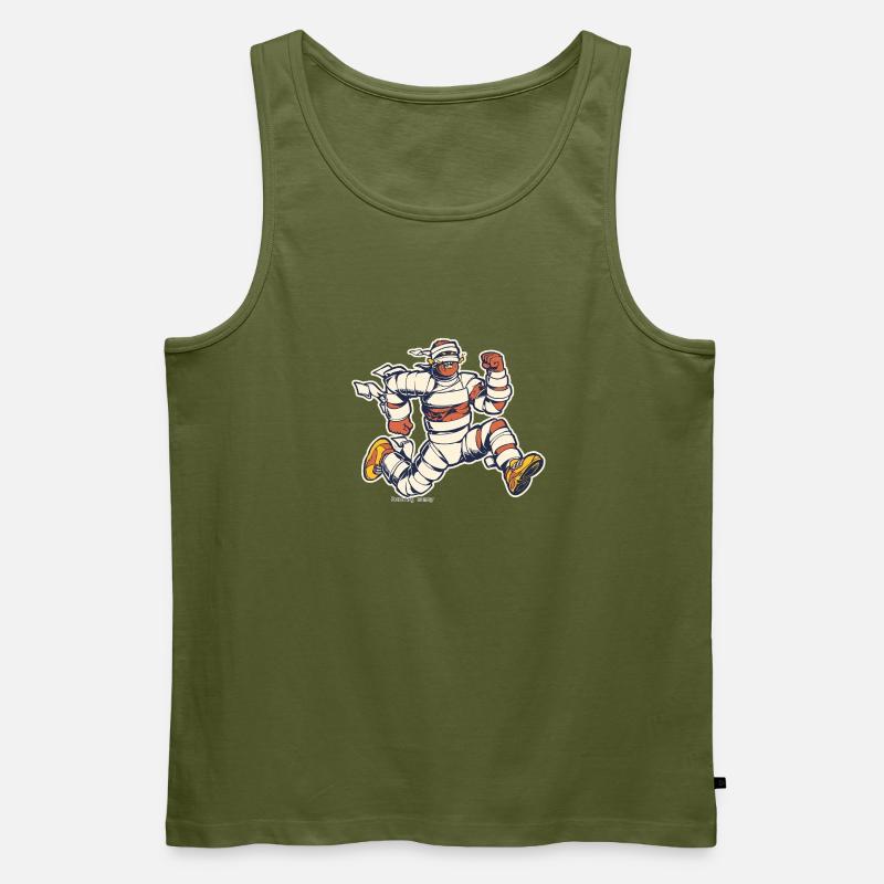 Mamienläuferin - Männer Premium Bio Tank Top - Khaki