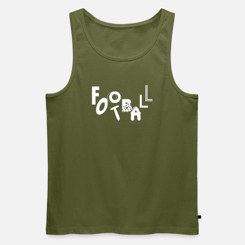 Leopardendruck-Lebensmittelbuchstaben - Männer Premium Bio Tank Top - Khaki