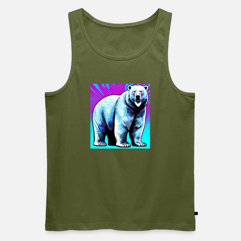 Eisbär - Männer Premium Bio Tank Top - Khaki